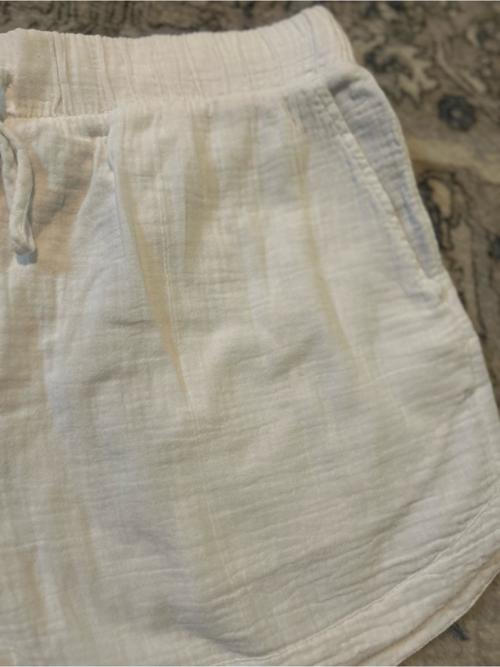 Calla White Drawstring Women’s Lounge Shorts - Picture 4 of 9